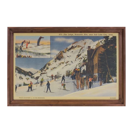 Vintage Ski Lodge Wall Art